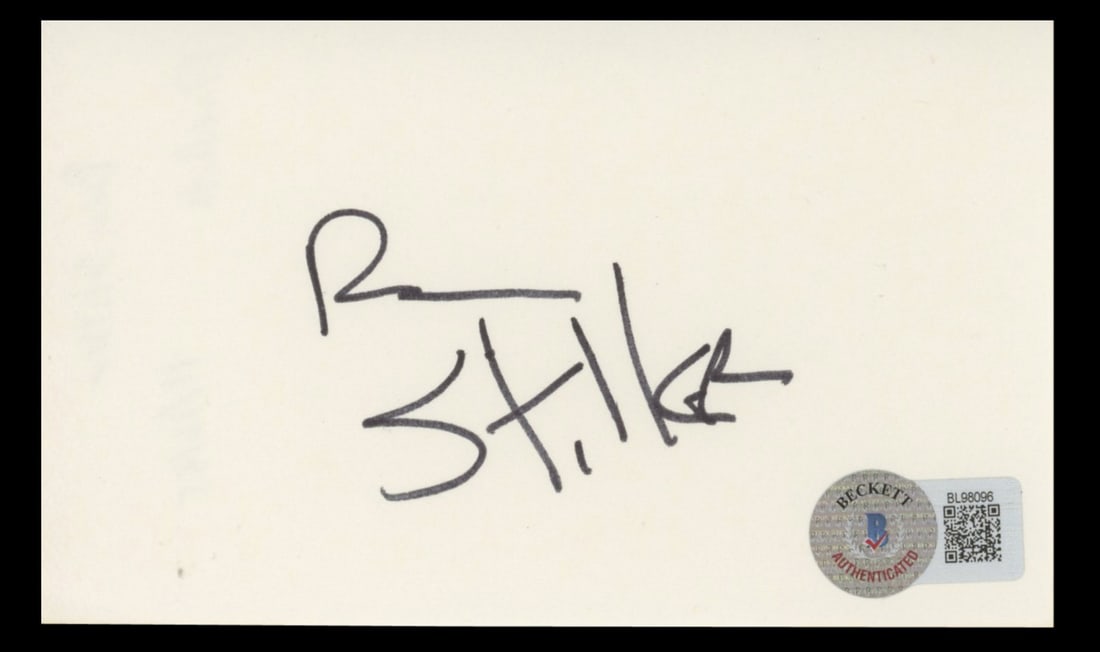 Ben Stiller Signed Zoolander 3x5 Index Card BAS Authenticated: Ben Stiller Signed Zoolander 3x5 Index Card BAS Authenticated This authentic 3x5 index card has been personally signed by Ben Stiller, the star of the iconic film Zoolander. The autograph is verified