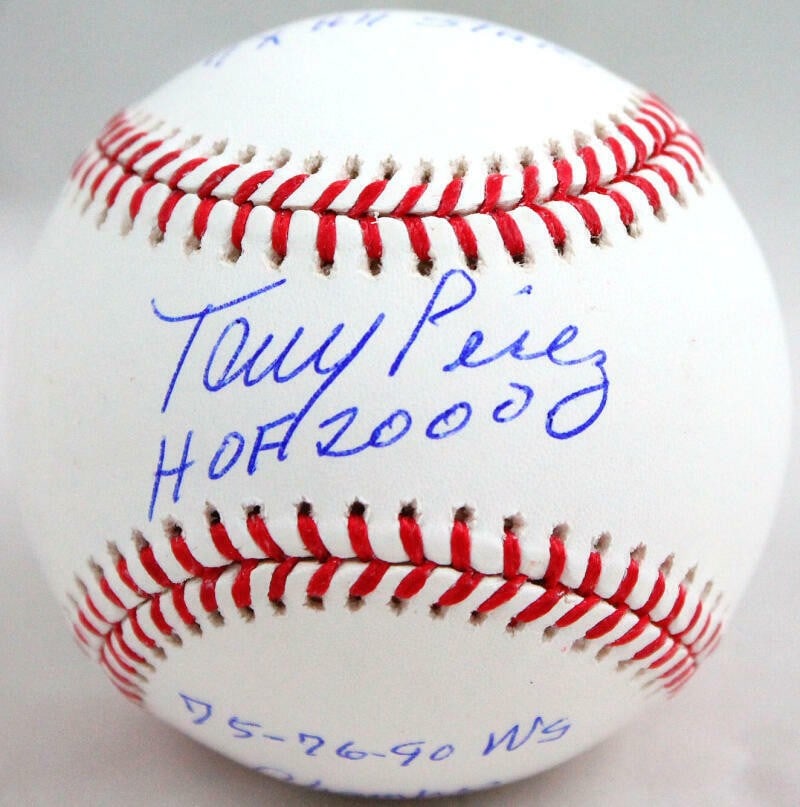 Tony Perez Signed Rawlings OML Baseball with 3 Inscriptions Beckett Auth (1 of 9)