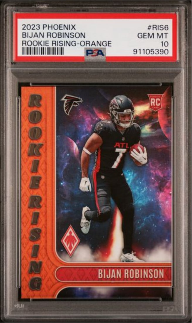 2023 Panini Phoenix Bijan Robinson #RIS6 Orange /99 Rookie Card PSA 10 (1 of 2)