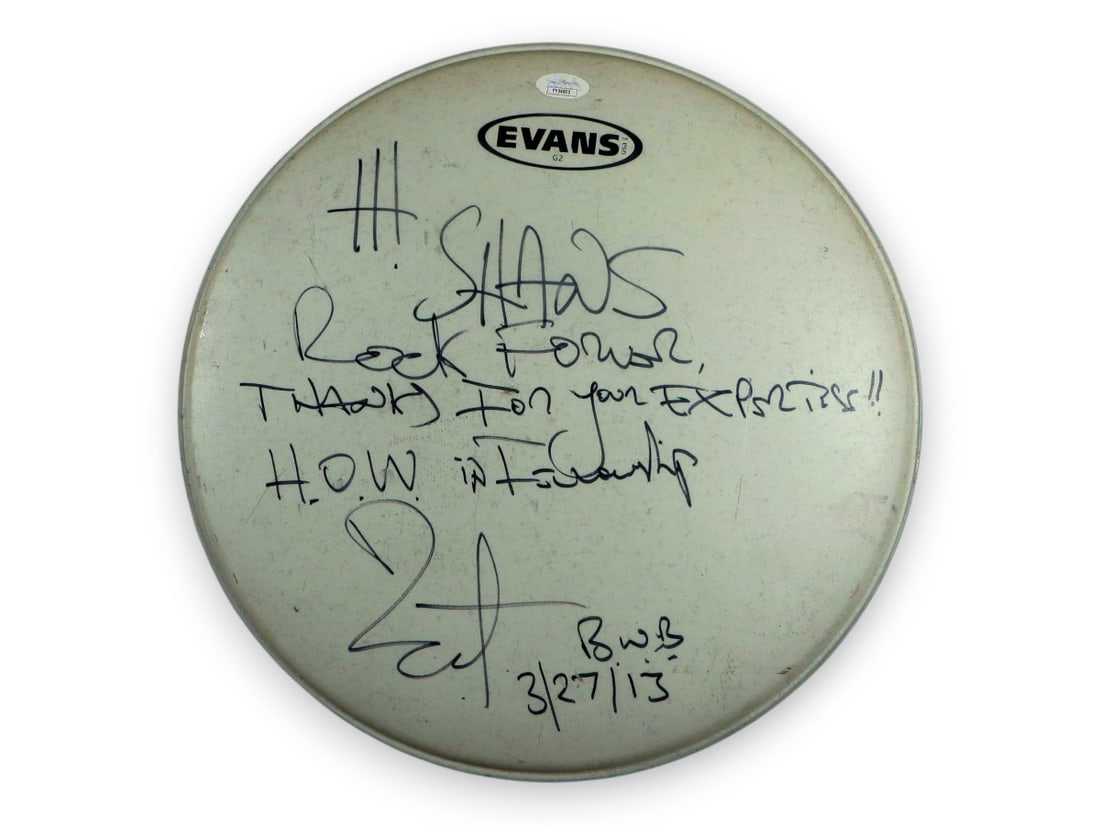 Bill Ward Autographed 13 Drumhead Black Sabbath JSA Certified (1 of 3)
