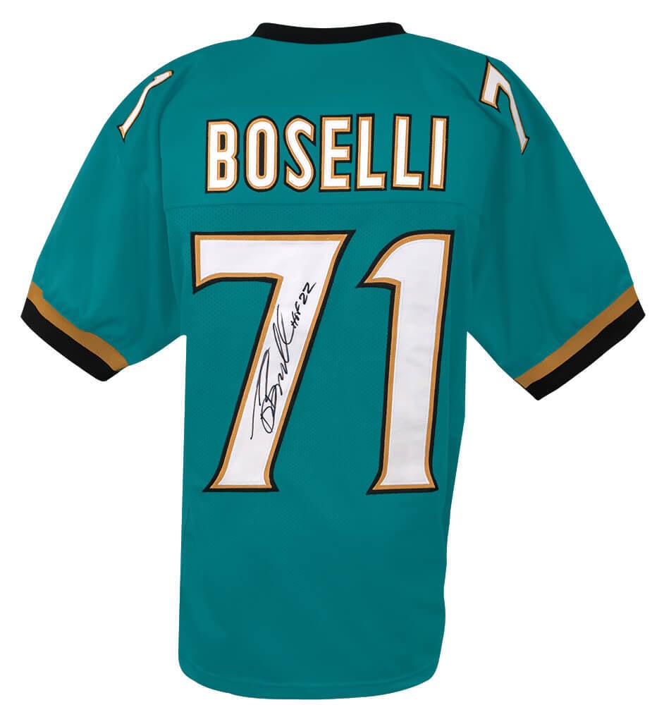Tony Boselli Signed Teal Jersey HOF 22 Jacksonville Jaguars COA (1 of 3)