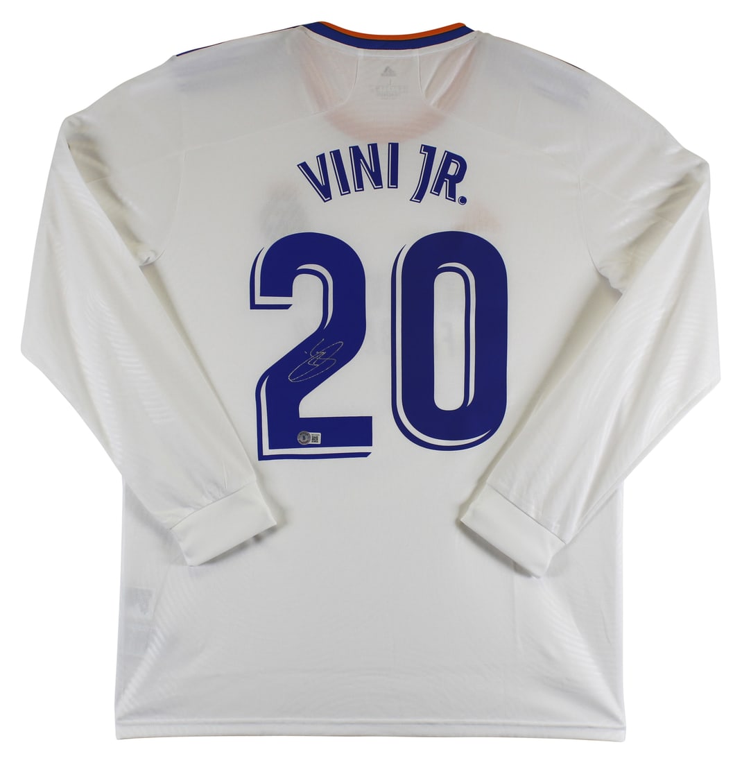 Vinicius Jr Signed Real Madrid White Adidas Jersey COA Beckett (1 of 4)
