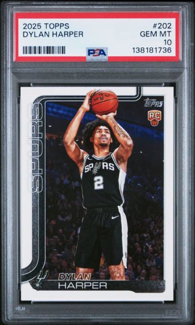 PSA 10 Gem Mint Dylan Harper 2025 Topps Rookie Basketball Card #202 (1 of 2)