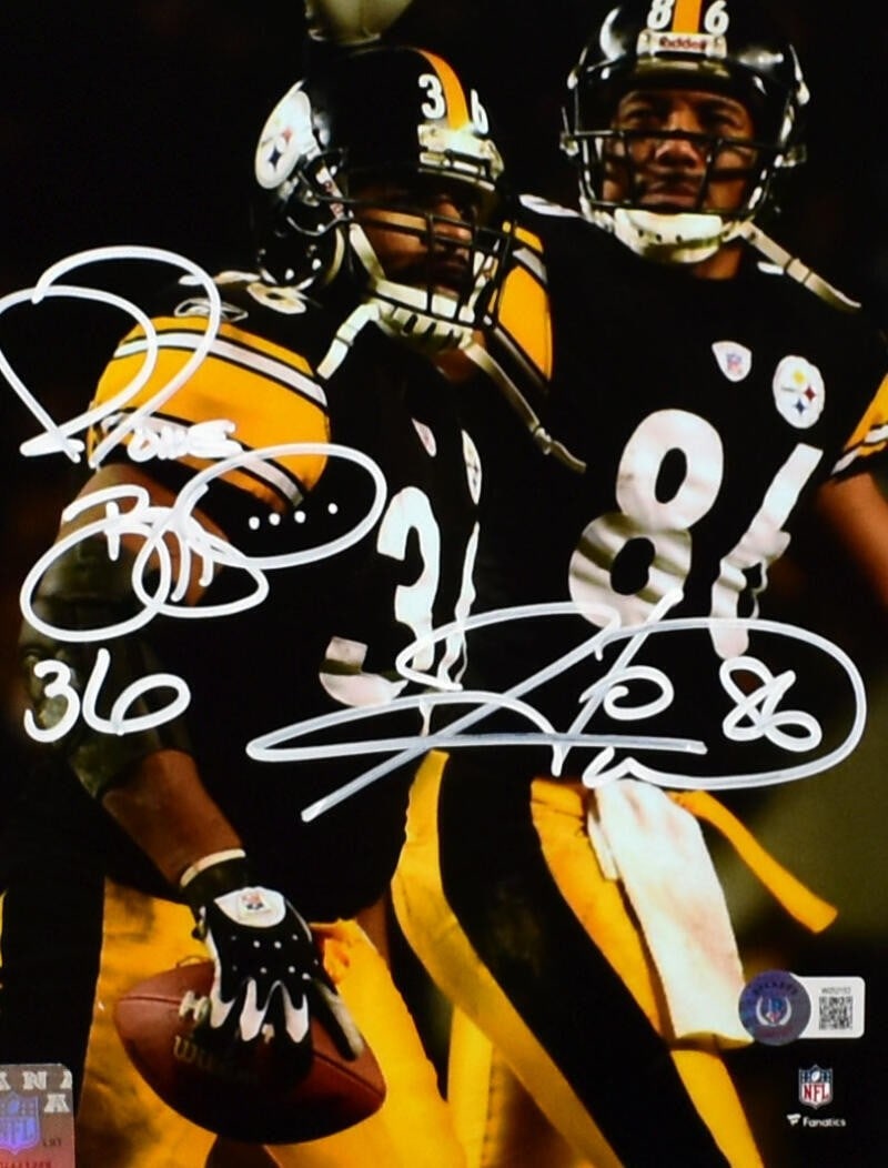 Jerome Bettis Hines Ward Autographed Steelers 8x10 Photo BAS Certified (1 of 3)