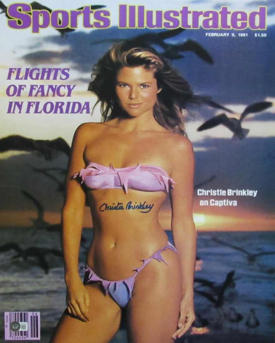 Christie Brinkley Autographed 16x20 Sports Illustrated Cover BAS Authenticated: Christie Brinkley Autographed 16x20 Sports Illustrated Cover BAS Authenticated This item features an original 16x20 cover photo of Sports Illustrated from February 9, 1981, autographed by the iconic C