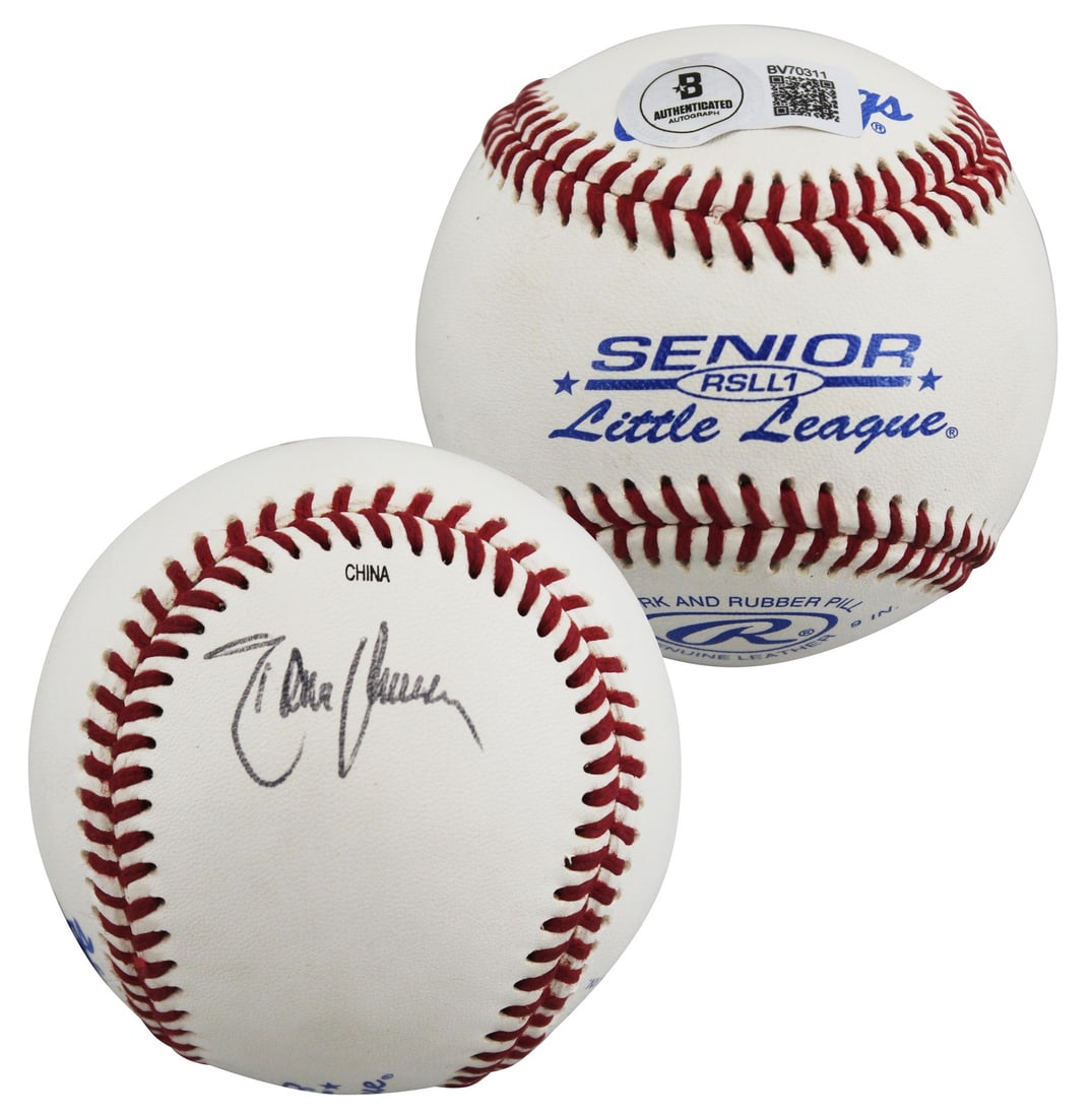 Randy Johnson Autographed Rawlings Little League Baseball Beckett Authenticated (1 of 7)