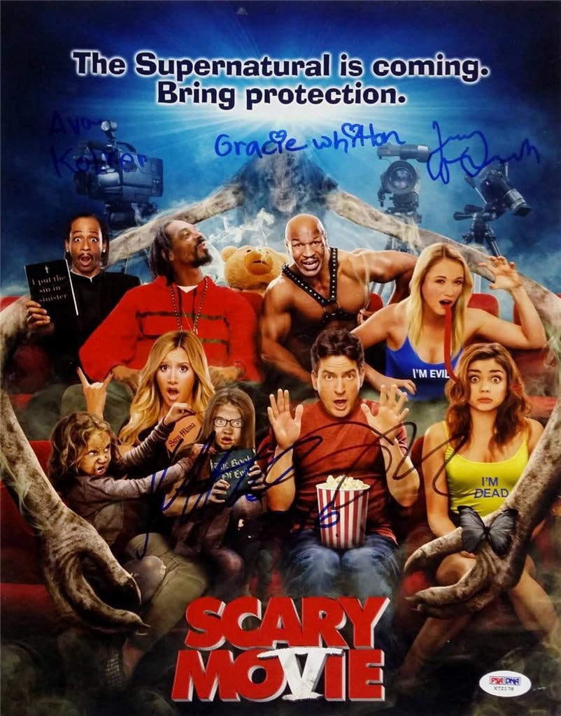 11x14 Scary Movie V Photo Dual Signed by Katt Williams and Jerry O'Connell PSA: 11x14 Scary Movie V Photo Dual Signed by Katt Williams and Jerry O'Connell PSA This original 11x14 photograph from Scary Movie V is hand-signed by Katt Williams and Jerry O'Connell. The photo has been