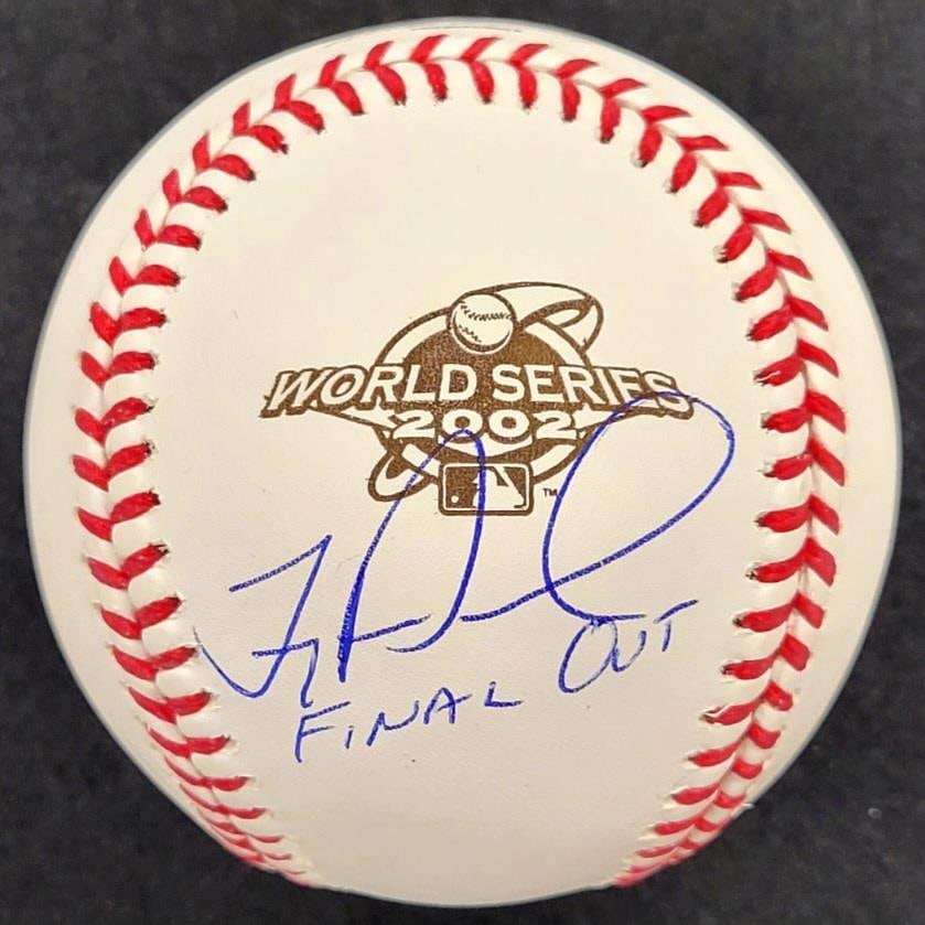 Troy Percival Signed 2002 World Series Baseball BAS Authenticated (1 of 4)