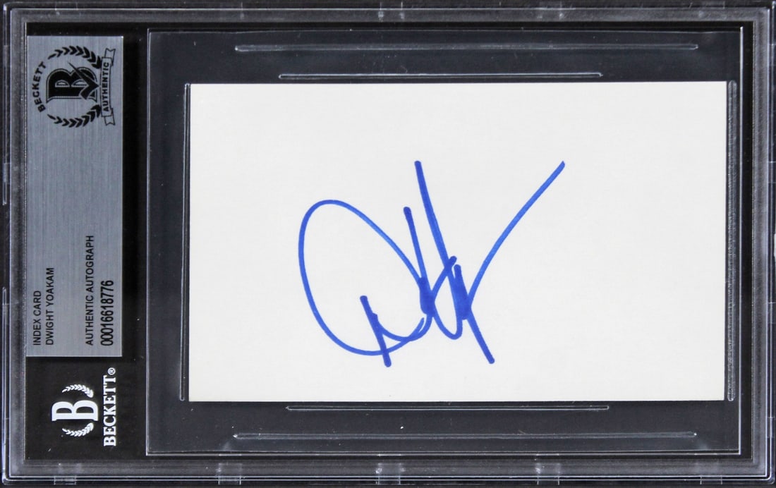 Dwight Yoakam Signed 3x5 Index Card Beckett Authenticated Slab (1 of 5)