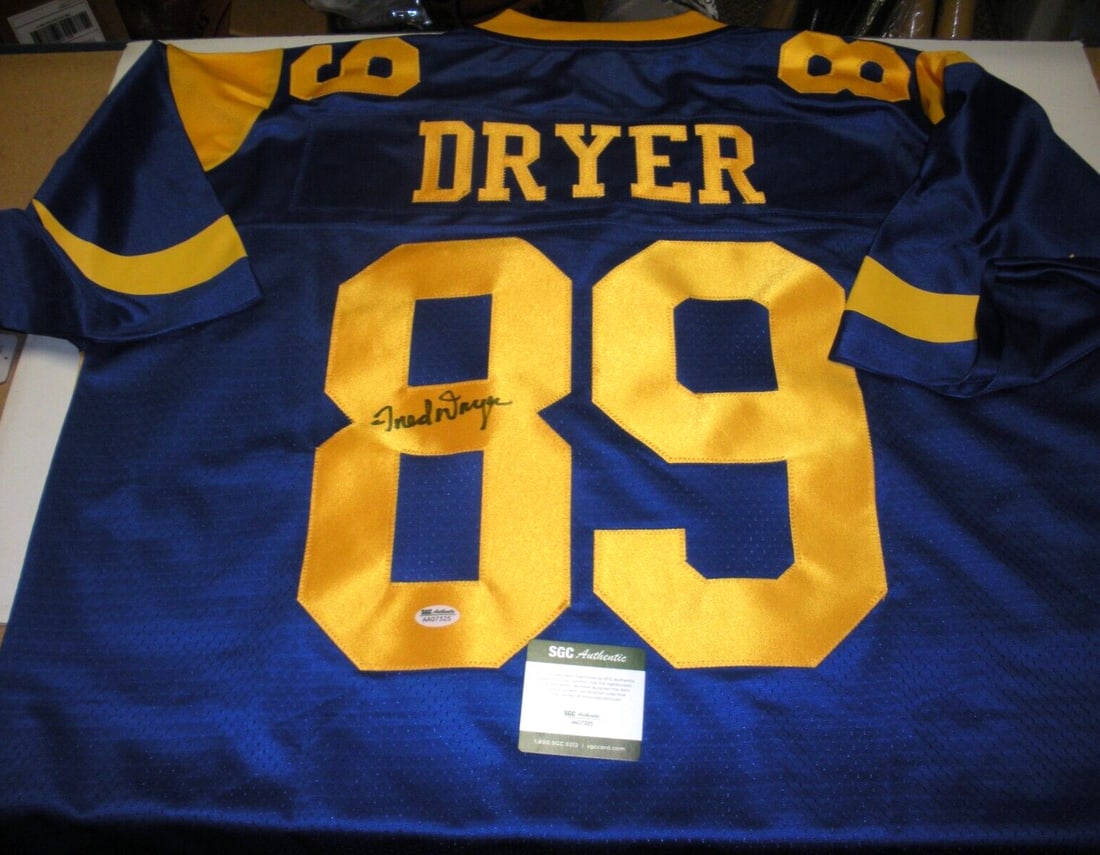 Signed NFL ProLine Los Angeles Rams Fred Dryer Jersey with COA (1 of 2)