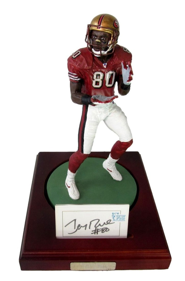 Autographed Jerry Rice 49ers The Art of Sport Figurine 75 of 500 with Box: Autographed Jerry Rice 49ers The Art of Sport Figurine 75 of 500 with Box This is an original Jerry Rice Hall of Fame San Francisco 49ers "The Art of Sport" figurine, signed and autographed. The limit