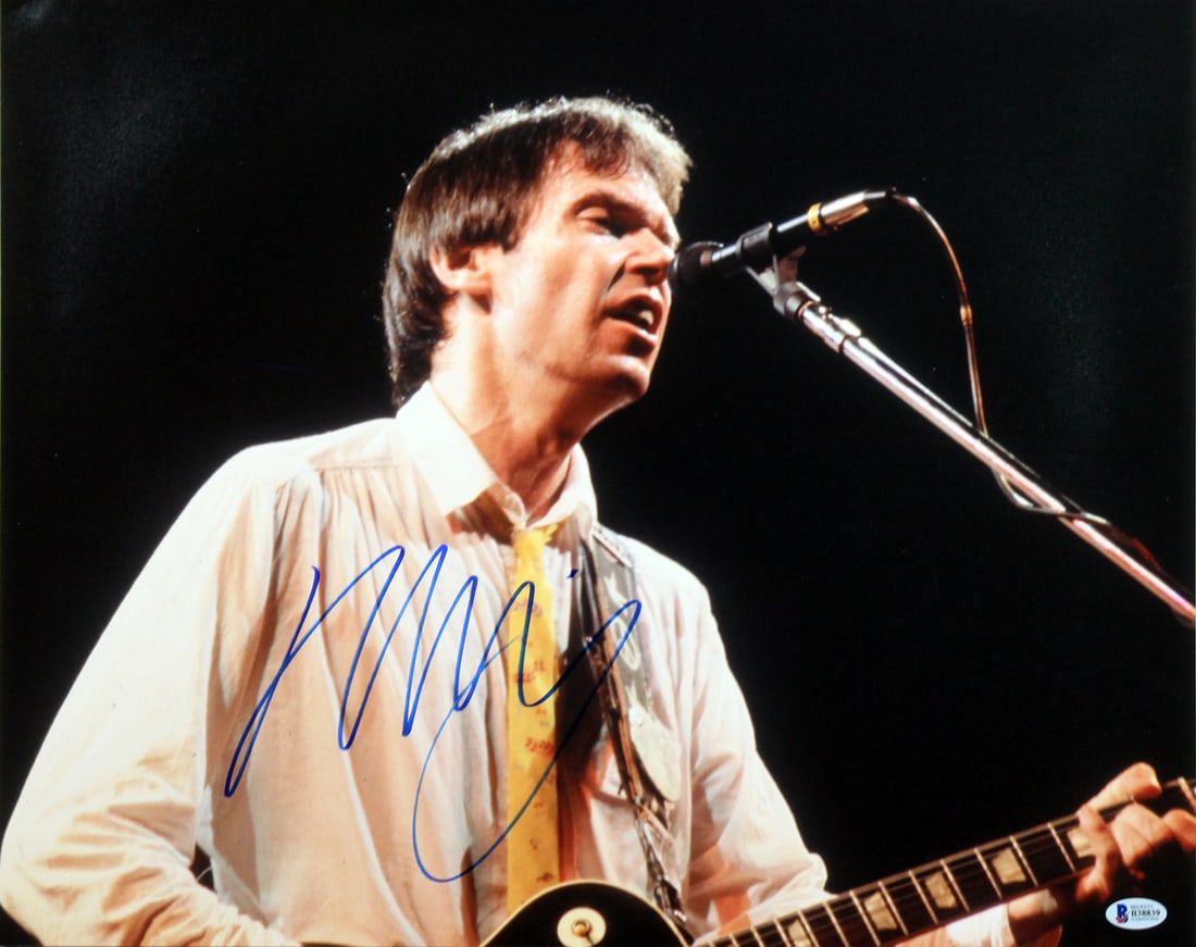 Neil Young Buffalo Springfield Signed 16x20 Photo BAS Authenticated: Neil Young Buffalo Springfield Signed 16x20 Photo BAS Authenticated This is an authentic signed 16X20 photo of Neil Young from the iconic band Buffalo Springfield. The photograph has been personally