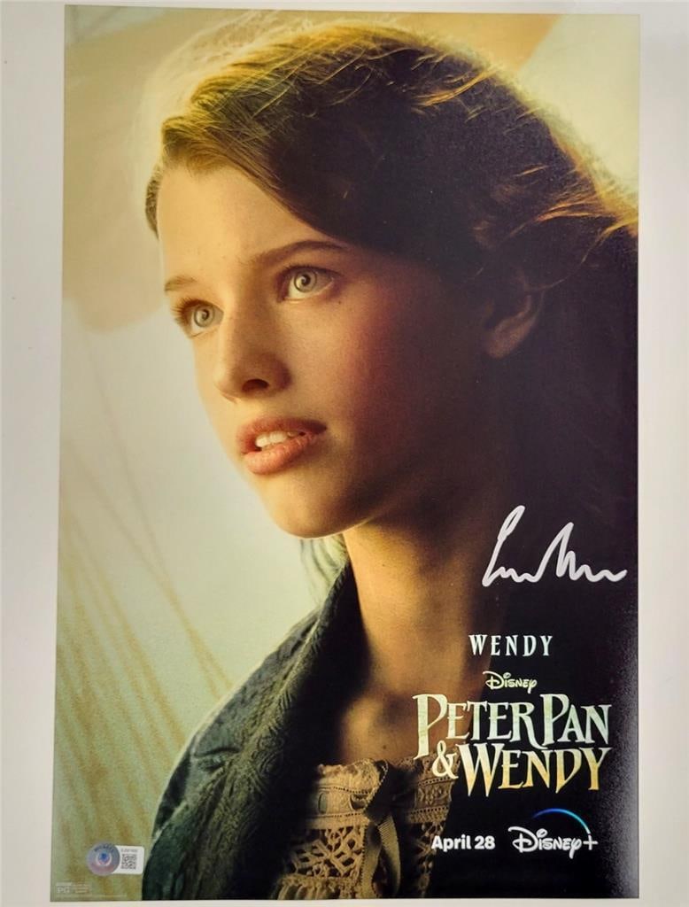 Ever Anderson Autographed 12x18 Peter Pan & Wendy Photo Beckett Authenticated (1 of 3)
