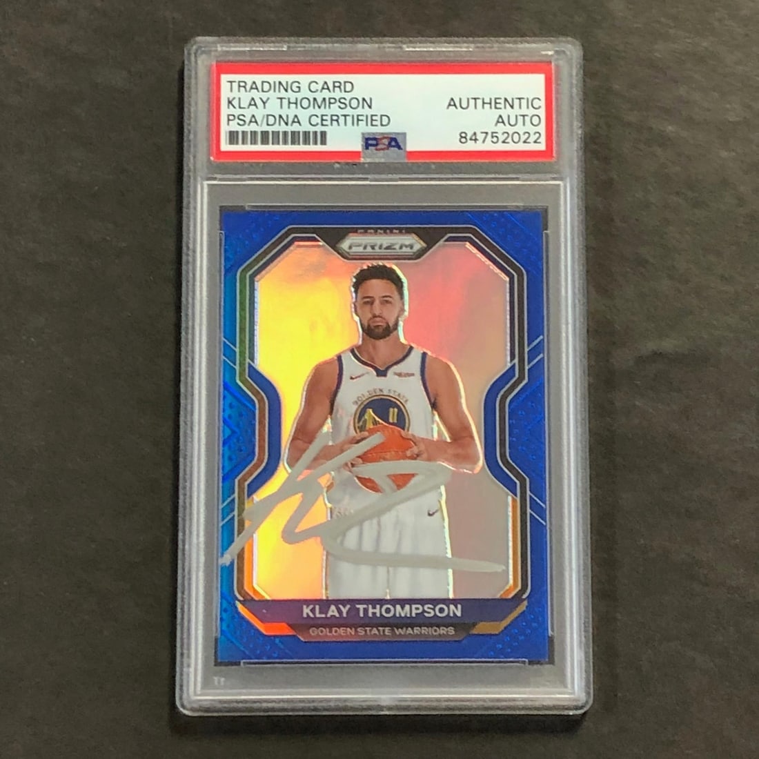2020-21 Panini Prizm Klay Thompson Signed Card AUTO PSA 091/199 (1 of 2)