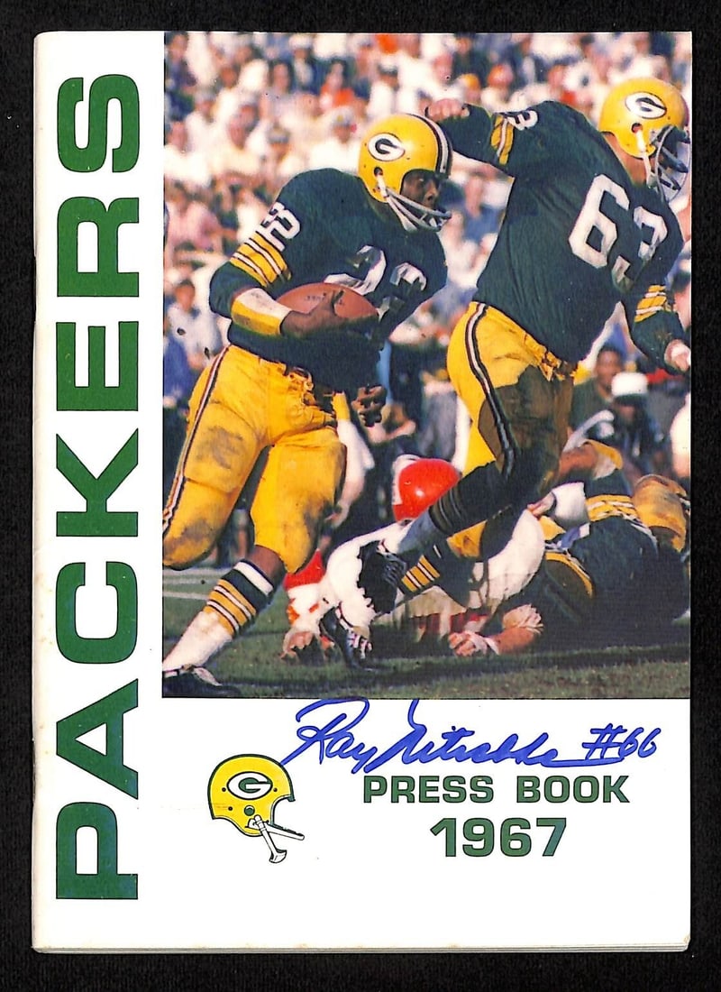 Ray Nitschke Signed 1967 Green Bay Packers Media Guide PSA Authenticated (1 of 3)