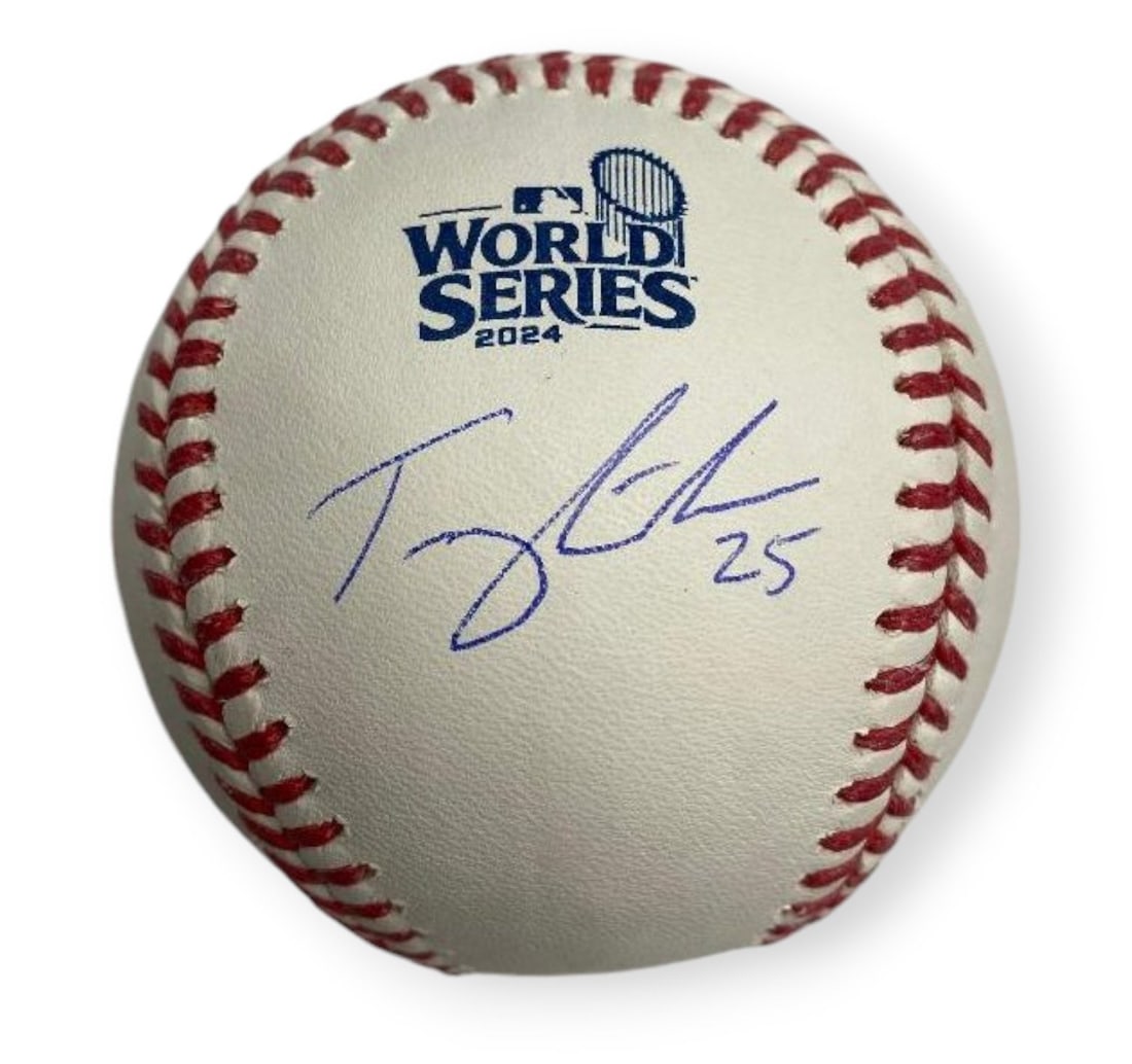 Tommy Edman Autographed 2024 World Series Baseball LA Dodgers Tristar Authenticated (1 of 1)