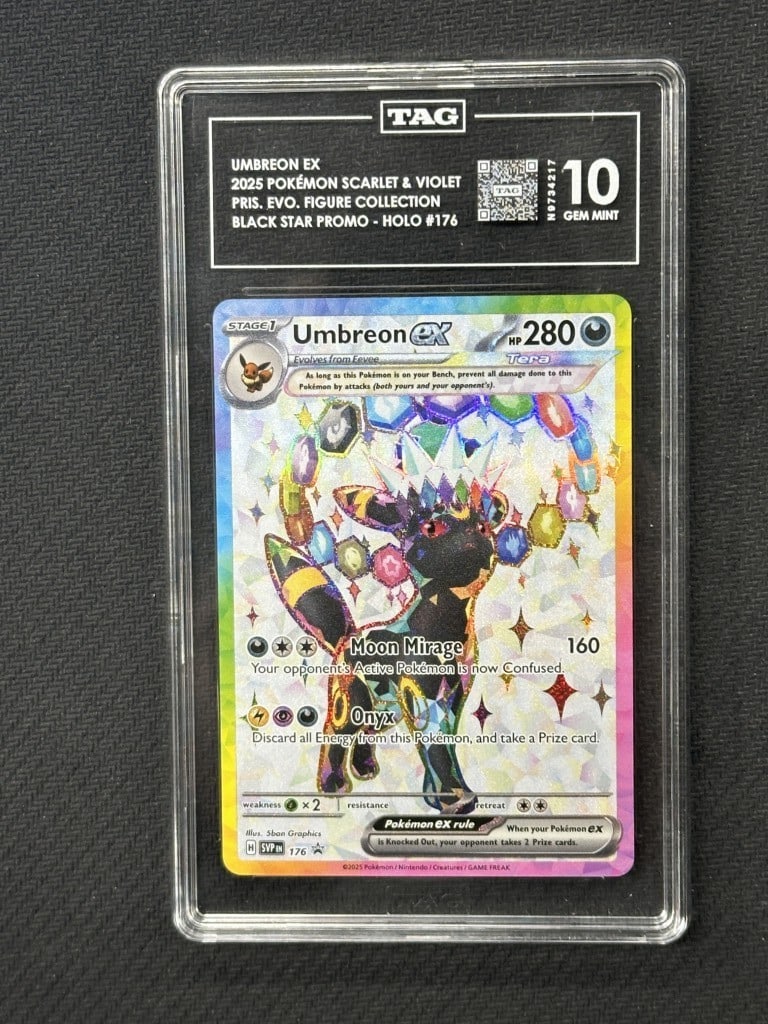 Umbreon EX Pokemon Prismatic Evolutions TAG 10 Promo Card (1 of 2)