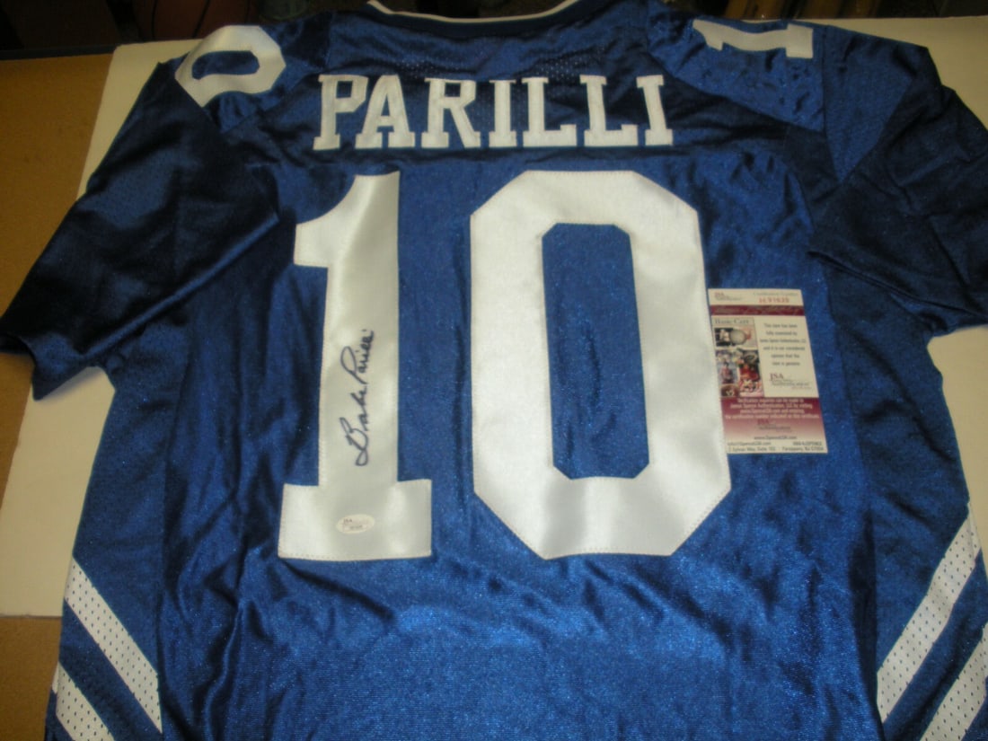 Babe Parilli Signed Kentucky Wildcats Nike Jersey JSA COA: Babe Parilli Signed Kentucky Wildcats Nike Jersey JSA COA This officially licensed Nike jersey, signed by Babe Parilli, is a must-have for any Kentucky Wildcats fan. The jersey features high-quality m