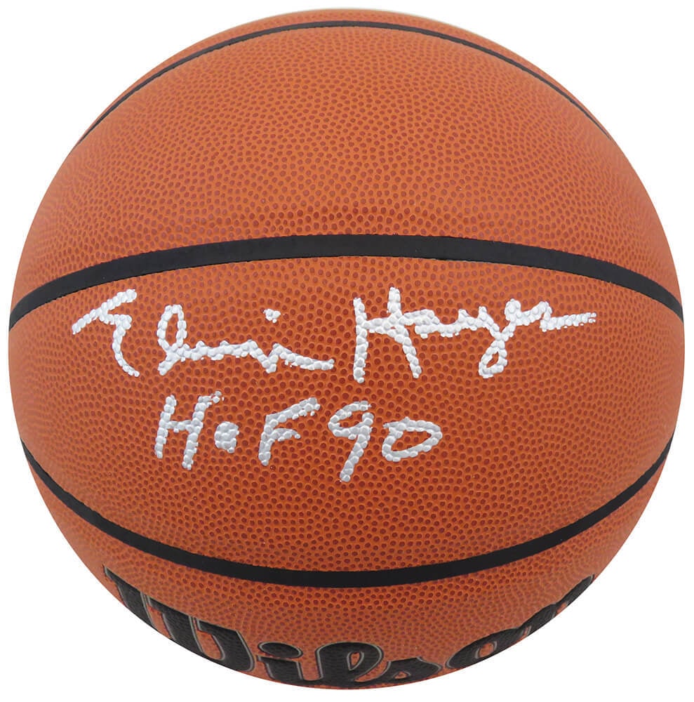 Elvin Hayes Signed Wilson NBA Basketball HOF 90 with COA (1 of 1)