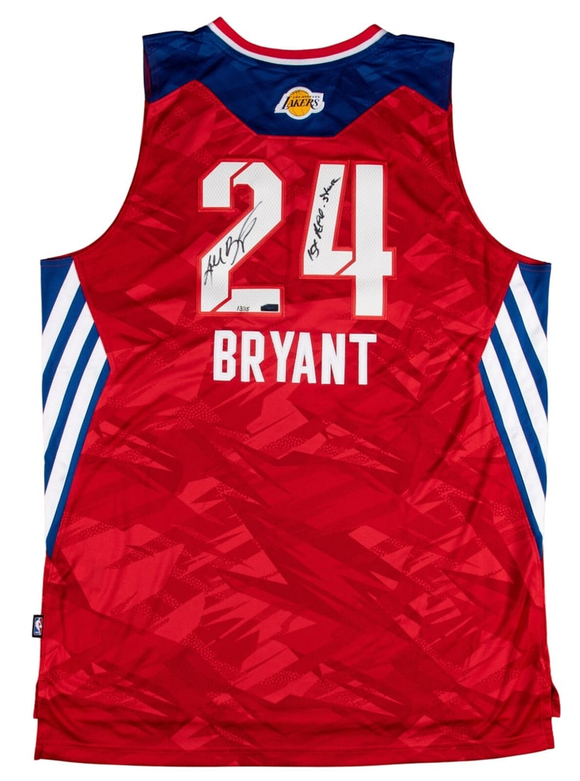 Kobe Bryant Signed 2013 All-Star Jersey 15x All-Star Panini COA Limited Edition 13/15: Kobe Bryant Signed 2013 All-Star Jersey 15x All-Star Panini COA Limited Edition 13/15 Celebrate the legacy of Kobe Bryant with this authentic signed 2013 All-Star Game jersey. This limited-edition pie