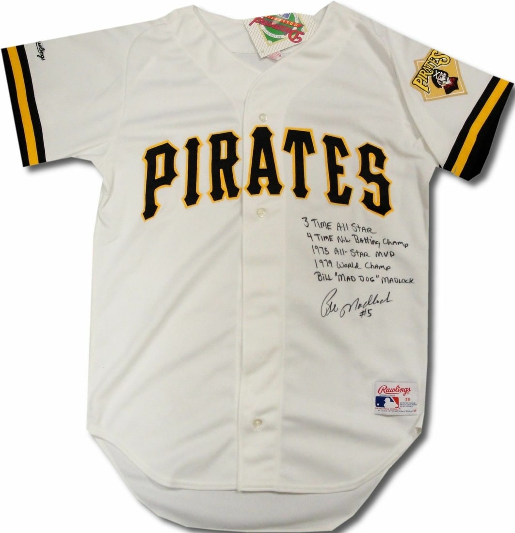 Bill Madlock Autographed Pirates Jersey with Multi Stats Authenticated (1 of 5)
