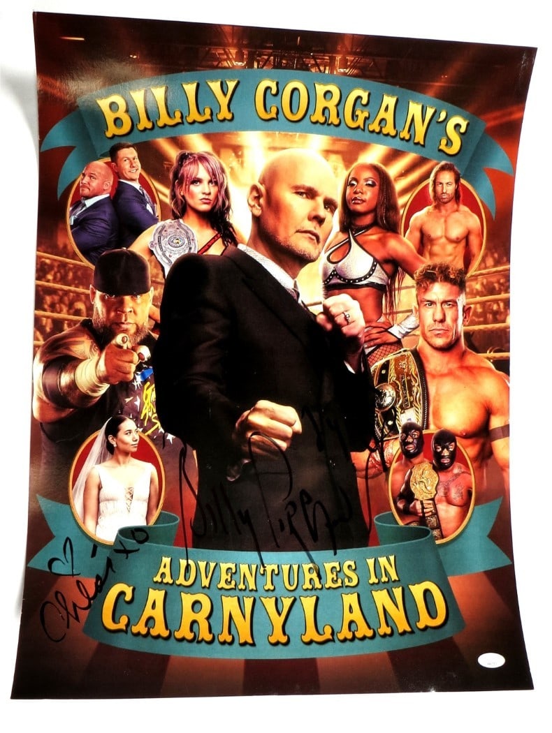 Bill Corgan Chloe Mendel Autographed 20x24 Poster JSA Certified Smashing Pumpkins (1 of 4)