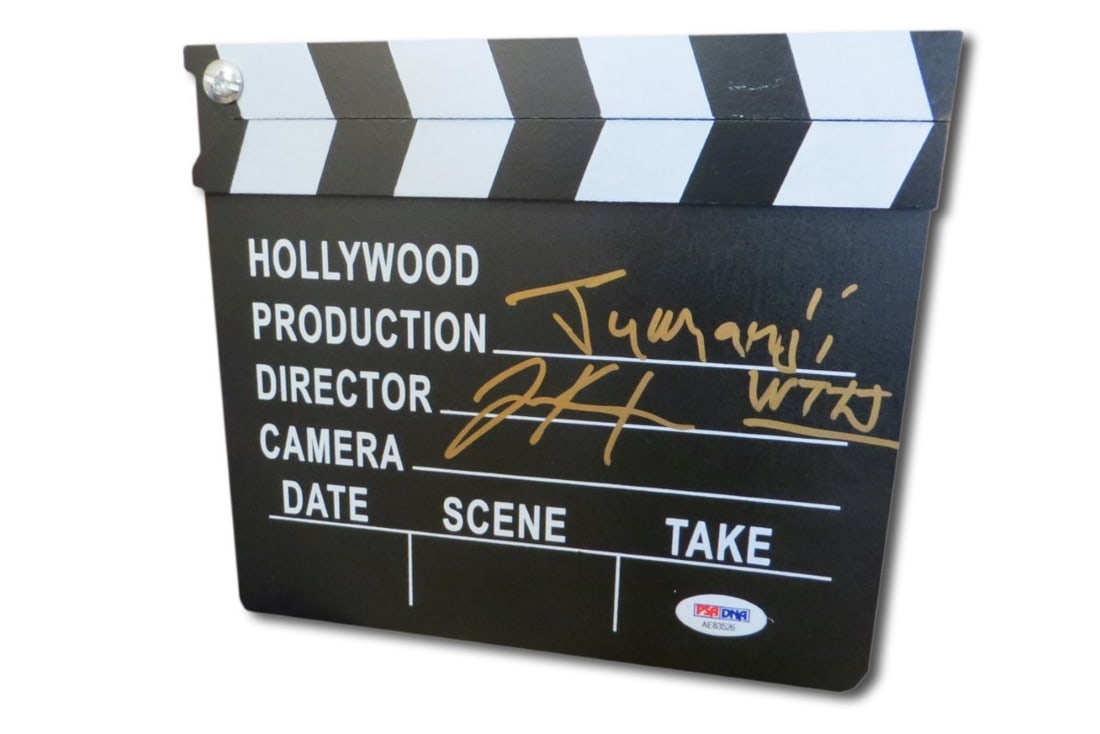 Jake Kasdin Autographed Jumanji Clapper PSA/DNA Certified: Jake Kasdin Autographed Jumanji Clapper PSA/DNA Certified This unique movie clapper from the film "Jumanji: Welcome to the Jungle" is autographed by director Jake Kasdin. The signature is authenticate