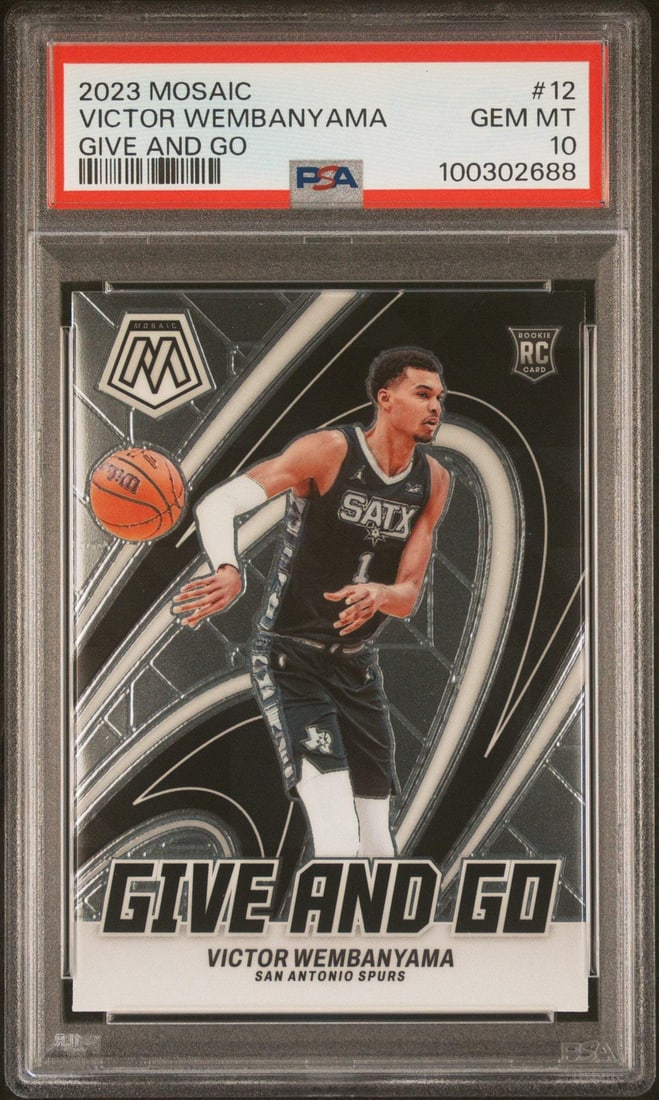 2023 Mosaic Victor Wembanyama #12 RC Basketball Card PSA 10 (1 of 2)