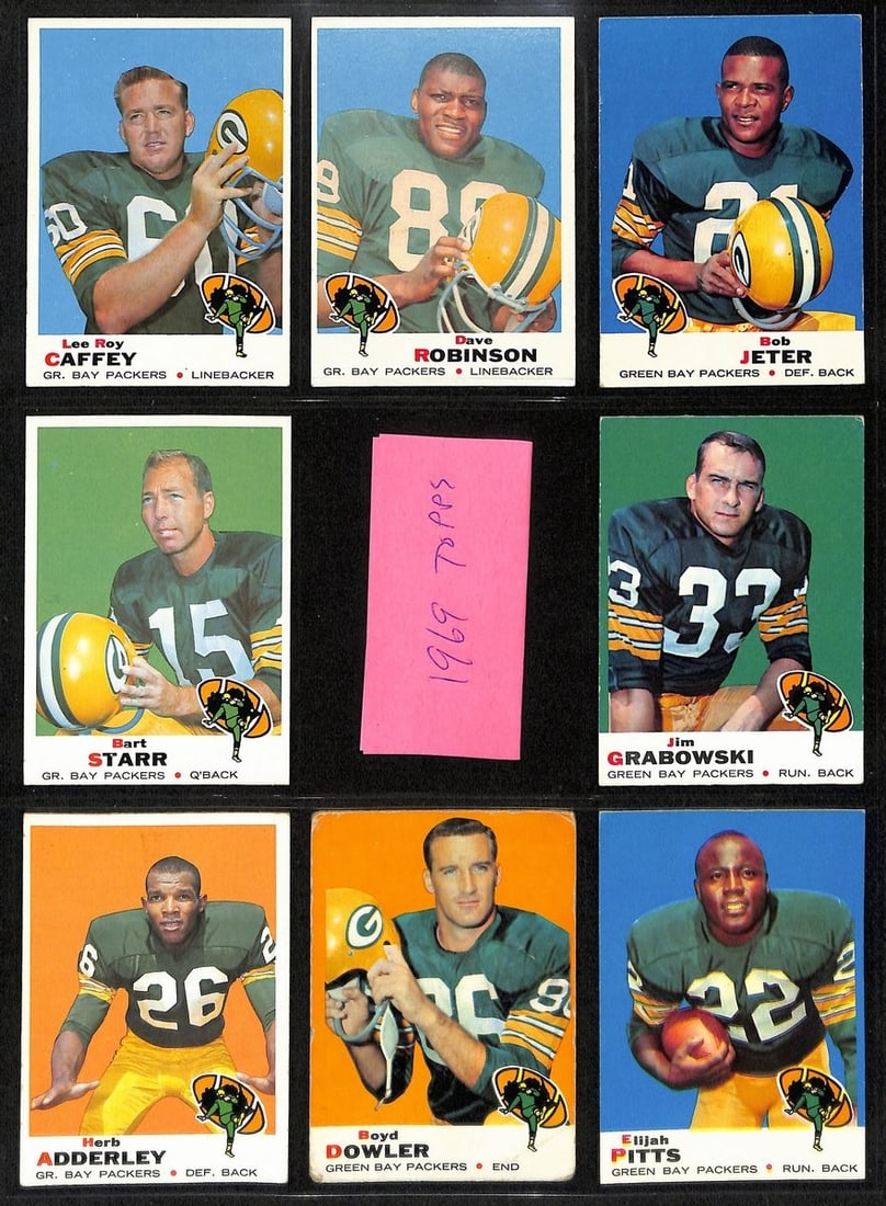 1969 TOPPS Green Bay Packers Complete Football Card Set 12 (1 of 4)