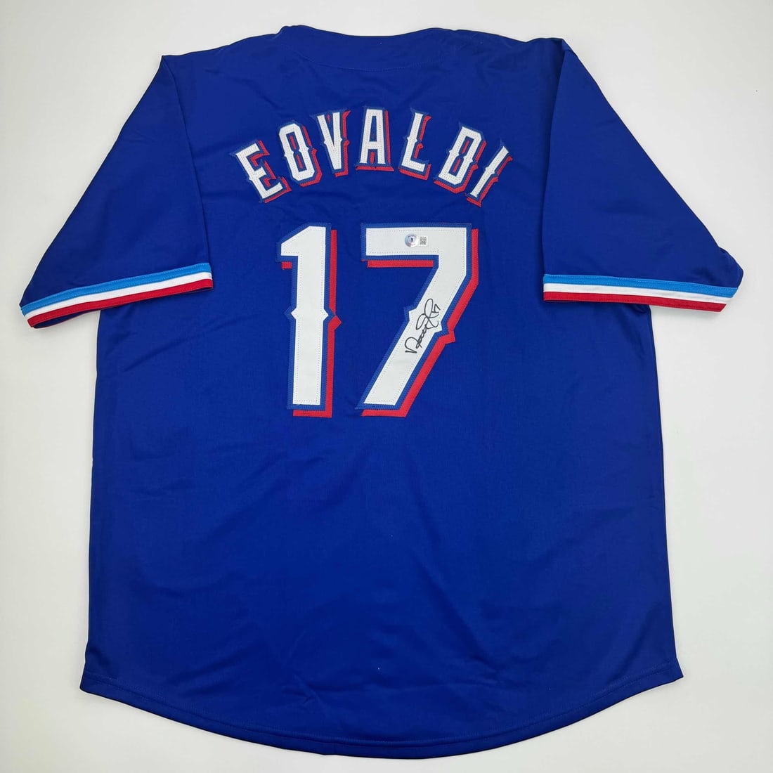 Autographed Nathan Eovaldi Texas Rangers Jersey Beckett COA (1 of 4)
