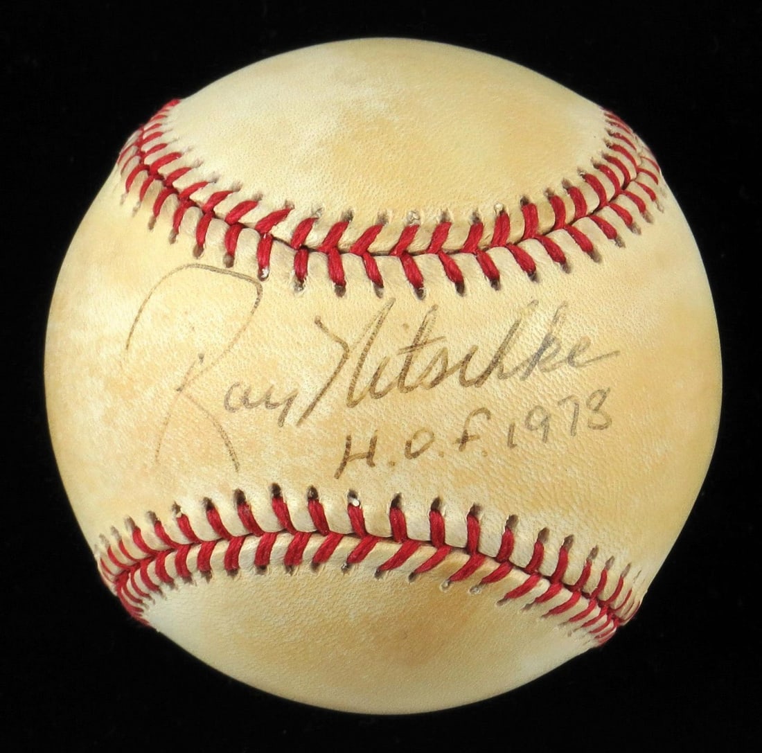 RARE Ray Nitschke 1978 Signed Baseball Green Bay Packers JSA COA (1 of 3)