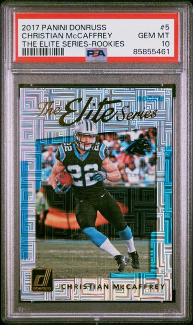 2017 Donruss Christian McCaffrey Elite Series Rookies PSA 10 Card (1 of 2)