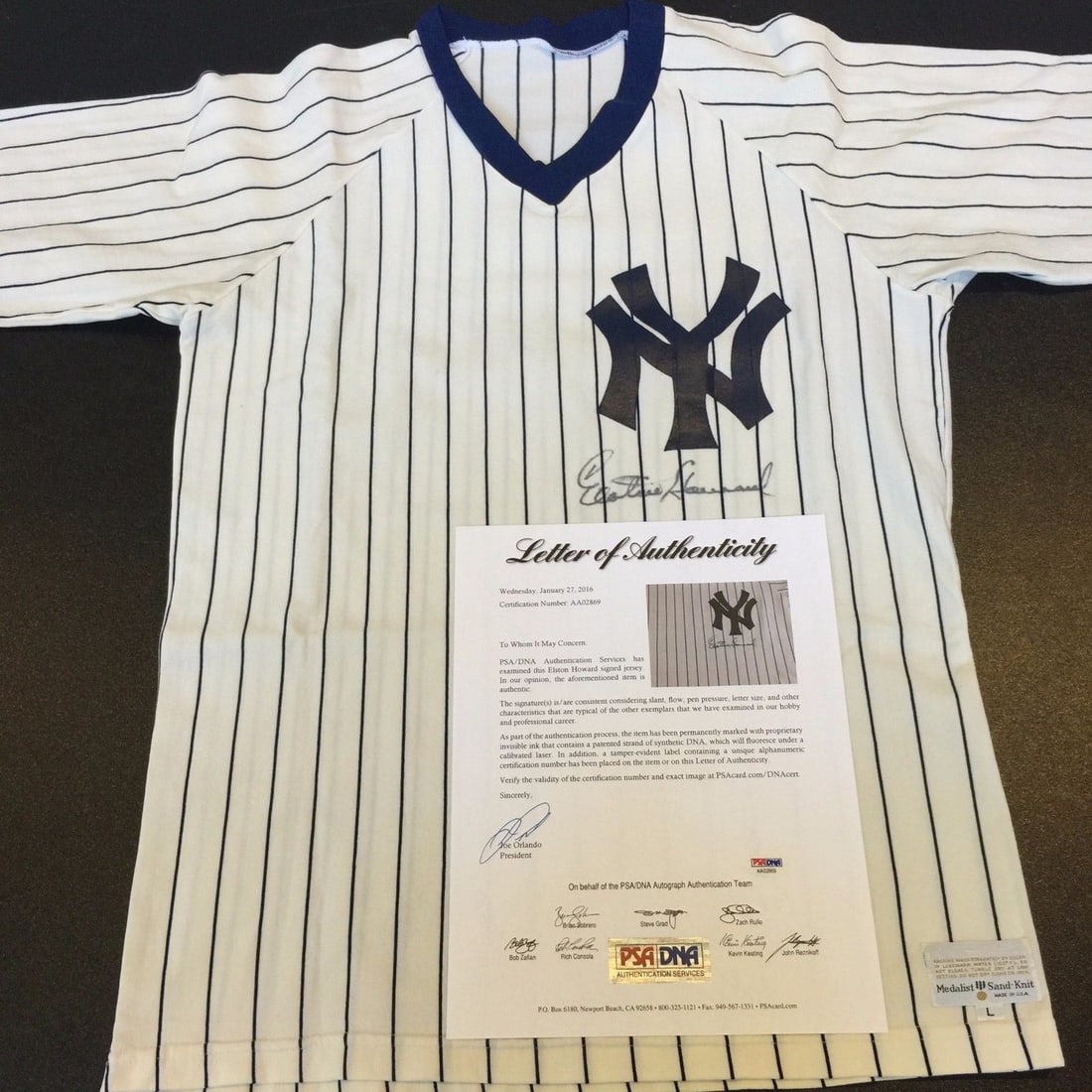 Elston Howard Signed New York Yankees Jersey PSA DNA COA Rare Collectible (1 of 10)