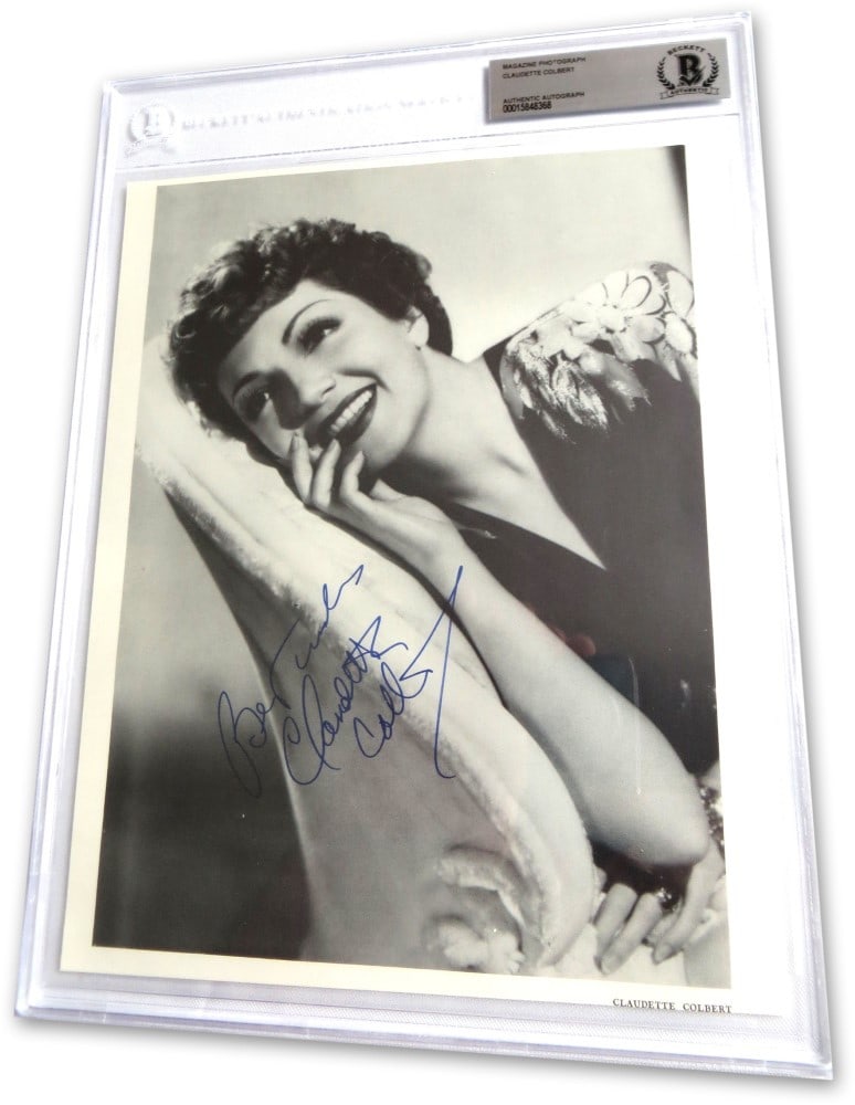 Claudette Colbert Autographed Photo Beckett Authenticated It Happened One Night (1 of 3)