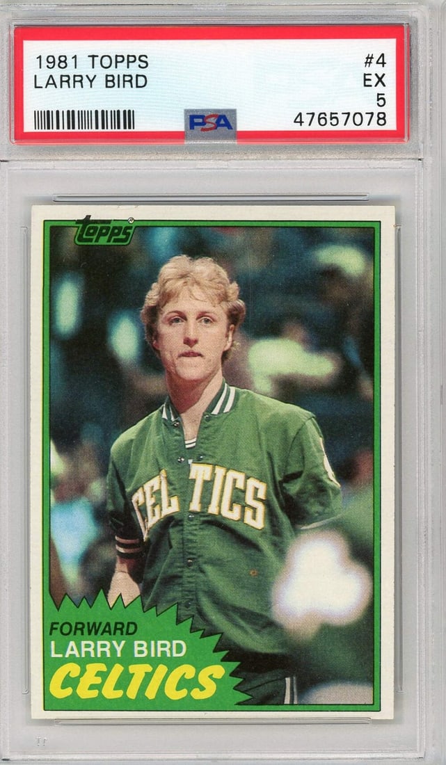 1981 Topps Larry Bird #4 Basketball Card PSA Graded 5 Second Year (1 of 2)