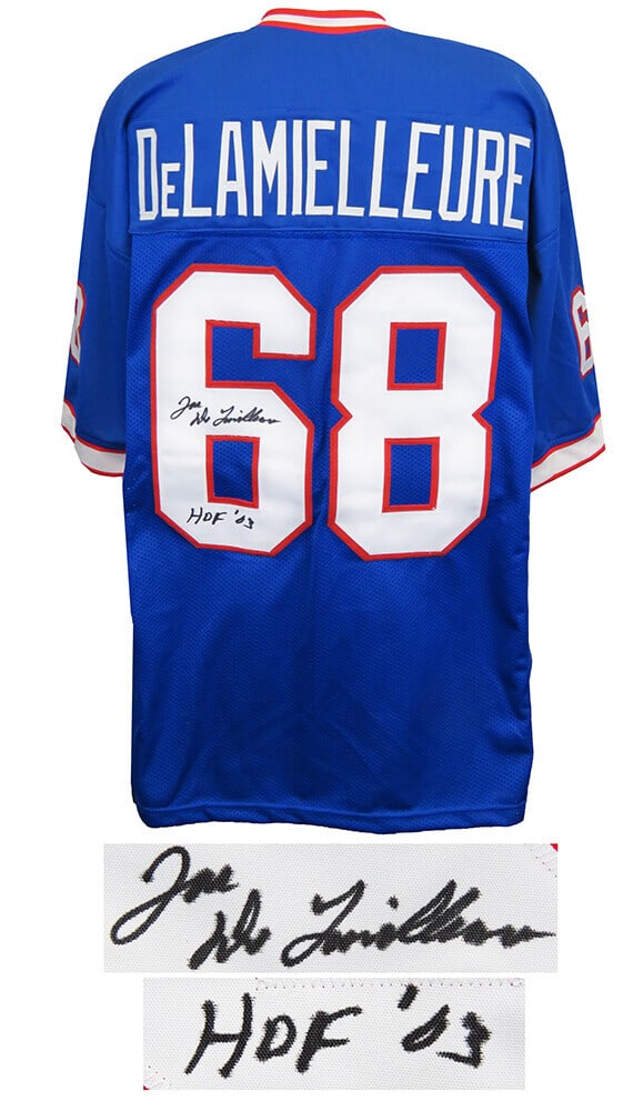 Joe DeLamielleure Signed Buffalo Bills Blue Throwback Jersey HOF 03 COA (1 of 1)