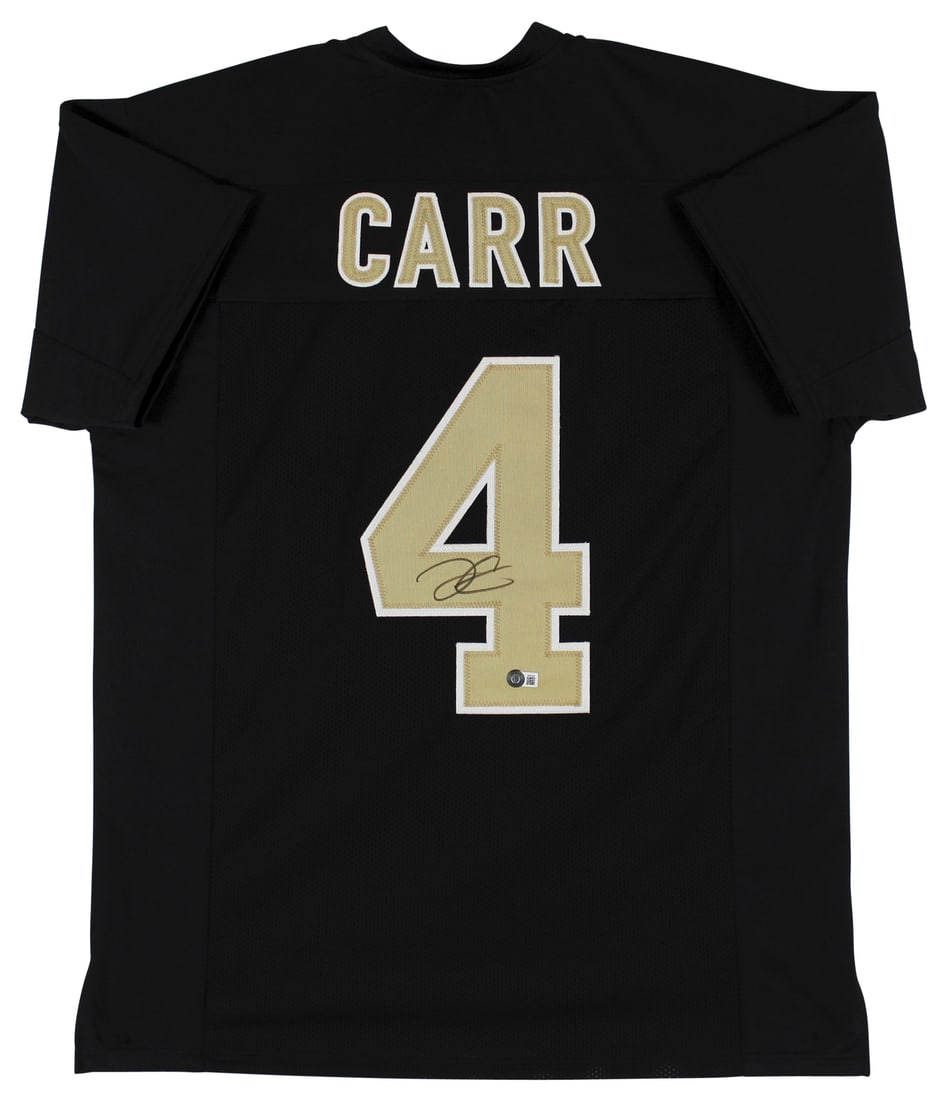 Derek Carr Signed Black Pro Style Jersey New Orleans Saints BAS Authenticated (1 of 3)