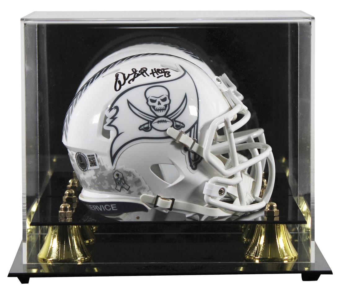 Warren Sapp Signed Buccaneers Mini Helmet HOF 13 with BAS Authentication: Warren Sapp Signed Buccaneers Mini Helmet HOF 13 with BAS Authentication This autographed Tampa Bay Buccaneers Speed Mini Helmet features the signature of Warren Sapp, a legendary player inducted into