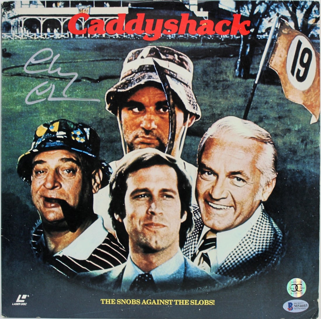 Chevy Chase Signed Caddyshack Laser Disc Cover with Disc BAS Authenticated (1 of 9)