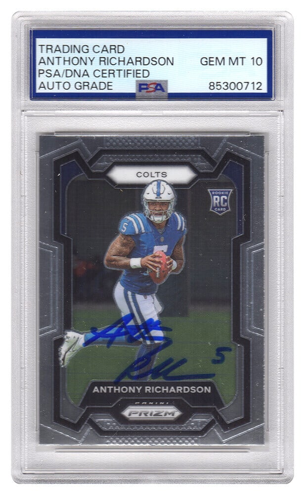 Anthony Richardson Signed Colts 2023 Panini Prizm Rookie Card #343 PSA Auto 10 (1 of 2)