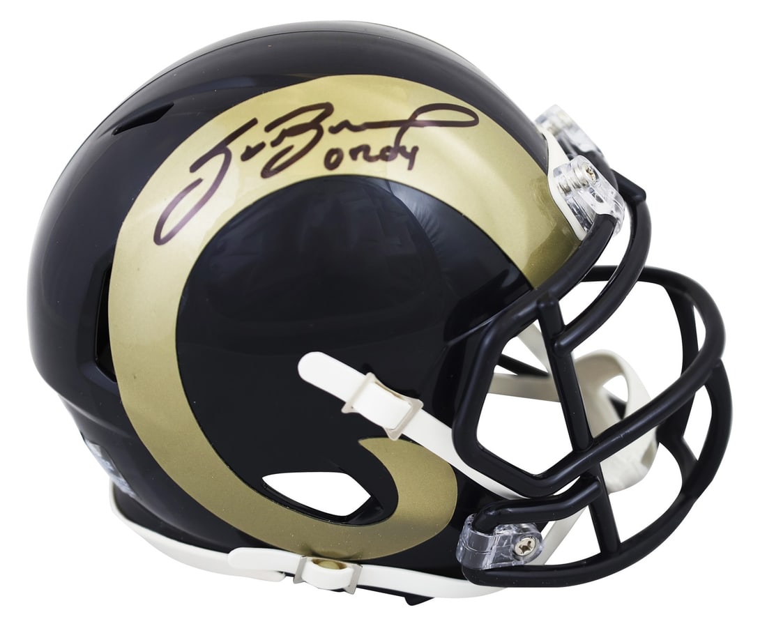 Sam Bradford Signed Rams Mini Helmet 2010 OROY BAS Witnessed (1 of 2)