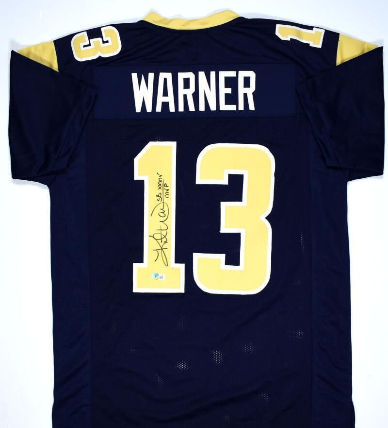 Kurt Warner Autographed St. Louis Rams Jersey with Beckett Authentication (1 of 12)