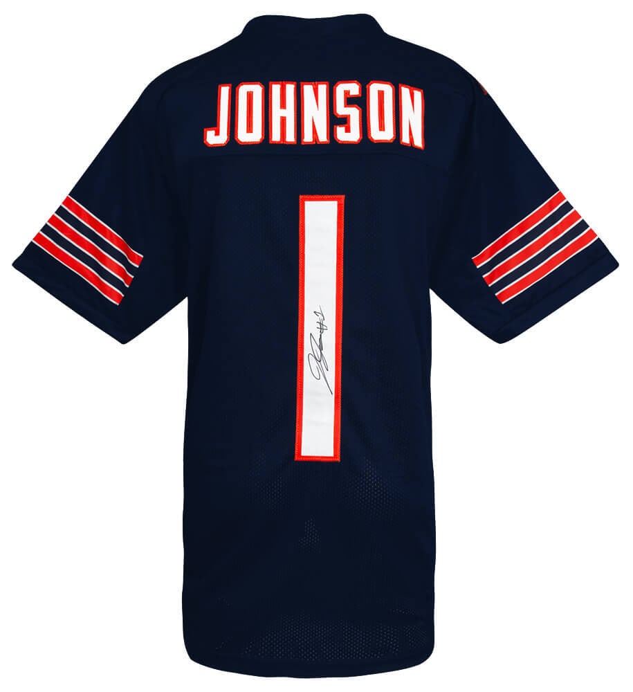 Jaylon Johnson Signed Navy Custom Football Jersey Chicago Bears COA (1 of 3)