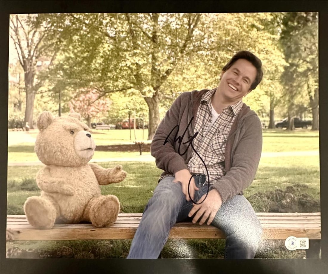 11x14 photograph autographed by Mark Wahlberg from Ted with Beckett authentication (1 of 3)