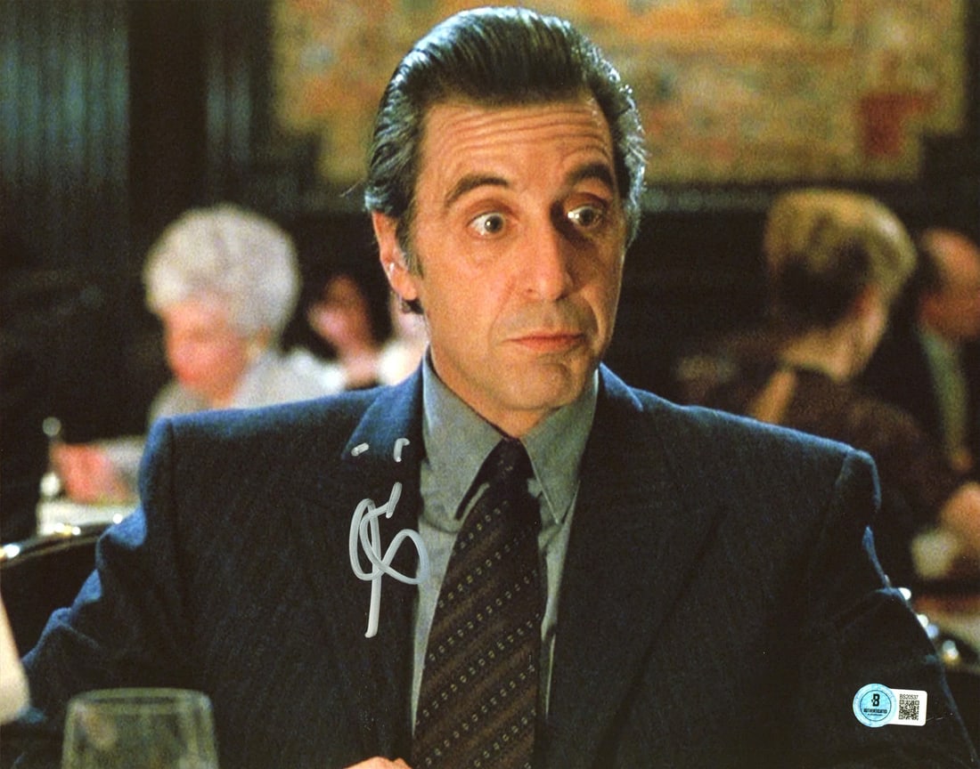 Al Pacino Signed Scent Of A Woman 11x14 Photo Beckett Authenticated: Al Pacino Signed Scent Of A Woman 11x14 Photo Beckett Authenticated This authentic 11x14 horizontal photograph features Al Pacino, personally signed by the actor for his iconic role in 'Scent of a Wom