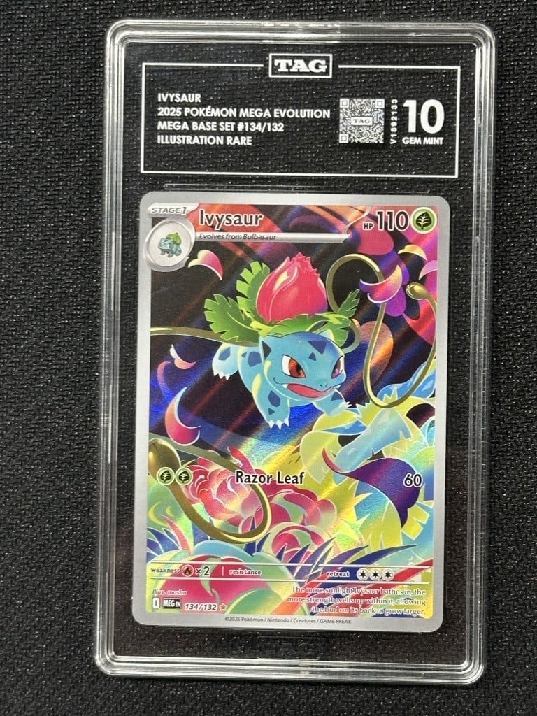 Ivysaur Pokemon Mega Evolution Rare Illustration TAG 10 Card (1 of 2)