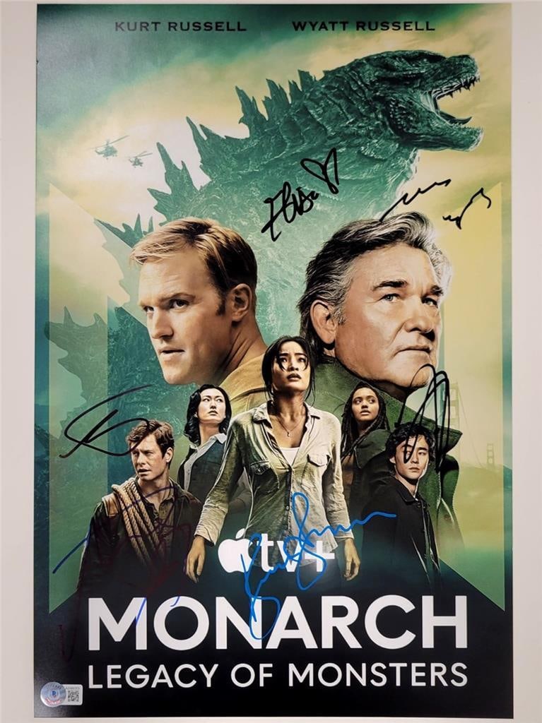 Monarch Legacy of Monsters Signed 12x18 Photo by Sawai and Clemons Beckett Authenticated: Monarch Legacy of Monsters Signed 12x18 Photo by Sawai and Clemons Beckett Authenticated This is an original 12x18 photo featuring the cast of "Monarch: Legacy of Monsters," signed by Russell Sawai an