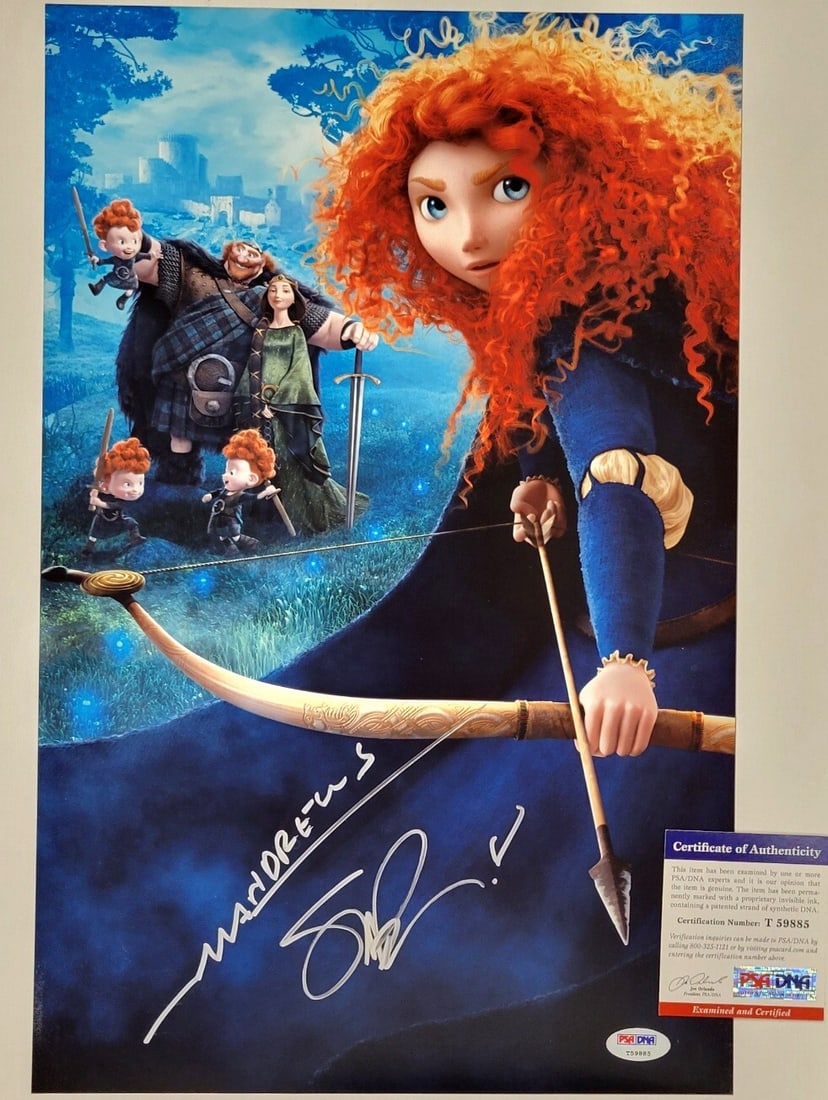 Mark Andrews Steve Purcell Signed Brave 11x17 Photo PSA DNA Authenticated (1 of 3)