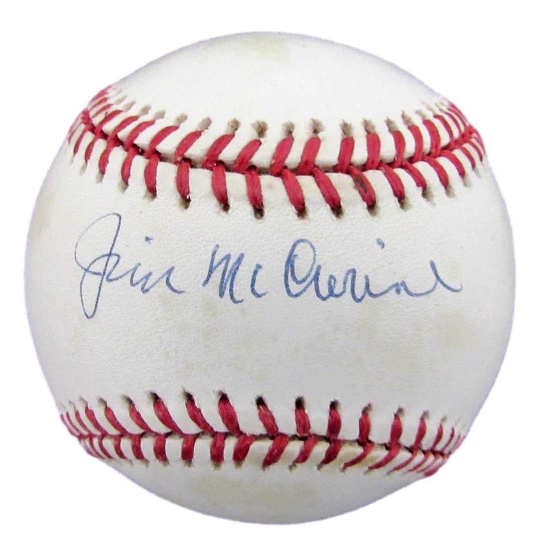 Jim McCurine Signed ONL Baseball Chicago American Giants JSA Authenticated: Jim McCurine Signed ONL Baseball Chicago American Giants JSA Authenticated This is a Jim McCurine autographed Official National League (ONL) baseball from the Negro League, representing the Chicago Am
