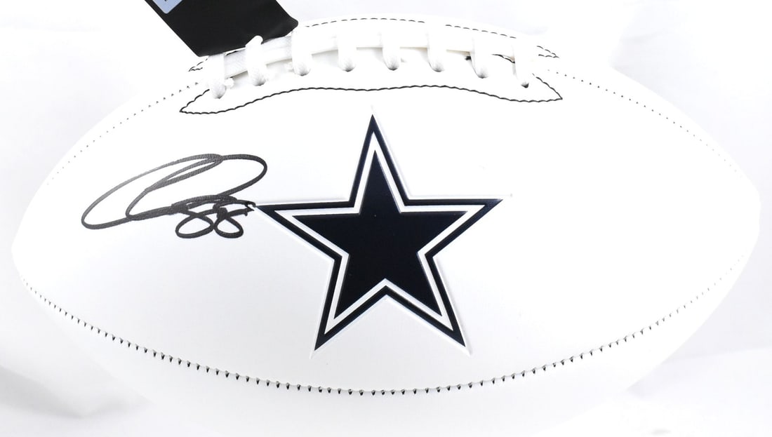 Dallas Cowboys Football Signed by CeeDee Lamb with Team Logo: Dallas Cowboys Football Signed by CeeDee Lamb with Team Logo This is a Dallas Cowboys logo football autographed by CeeDee Lamb. The football features the team logo and is an original item associated w
